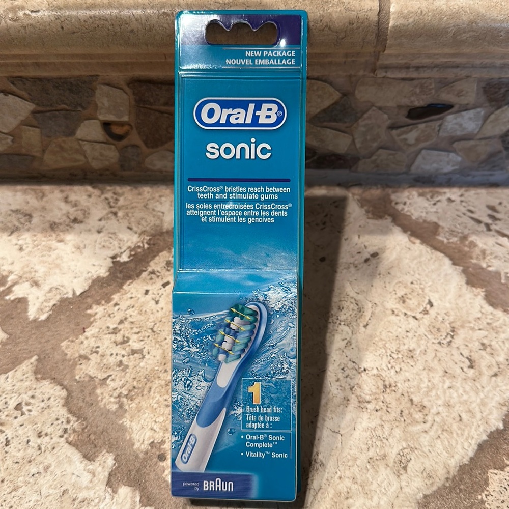 2 oral-b sonic complete vitality brushead replacement (qty 2)